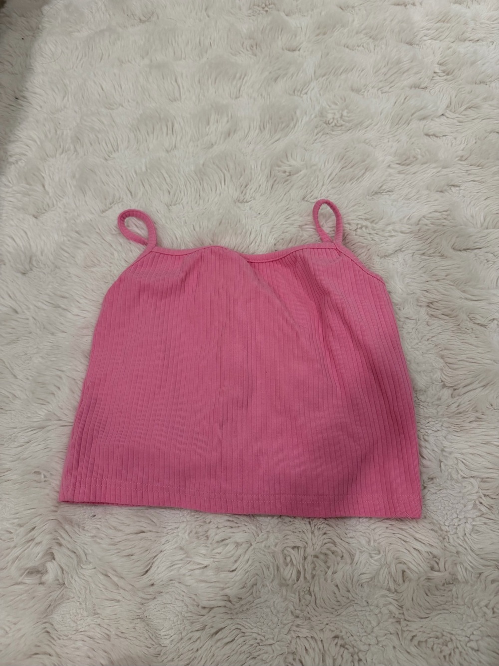 Pink Ribbed Tank Top - - Picture 2 of 2